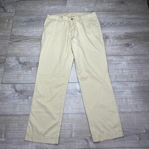 Polo Ralph Lauren Pants Mens 36x30 Khaki Tan Suffield Classic Chino Flat Front